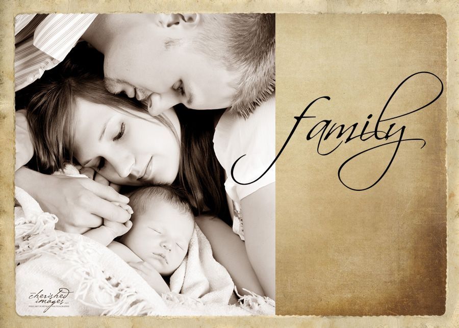 family portrait with newborn baby