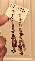 Picture of earrings created by child artist